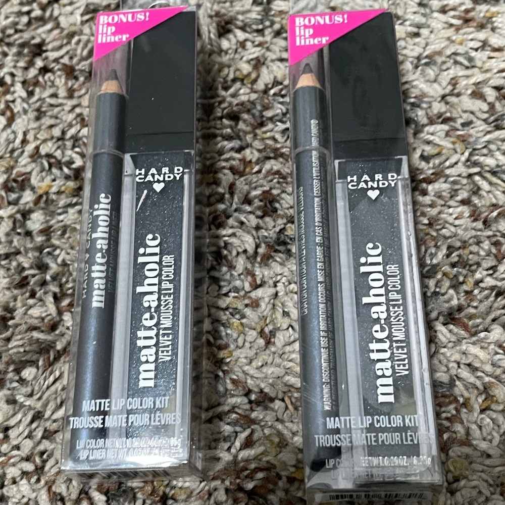 2 new hard candy matte lip color kit